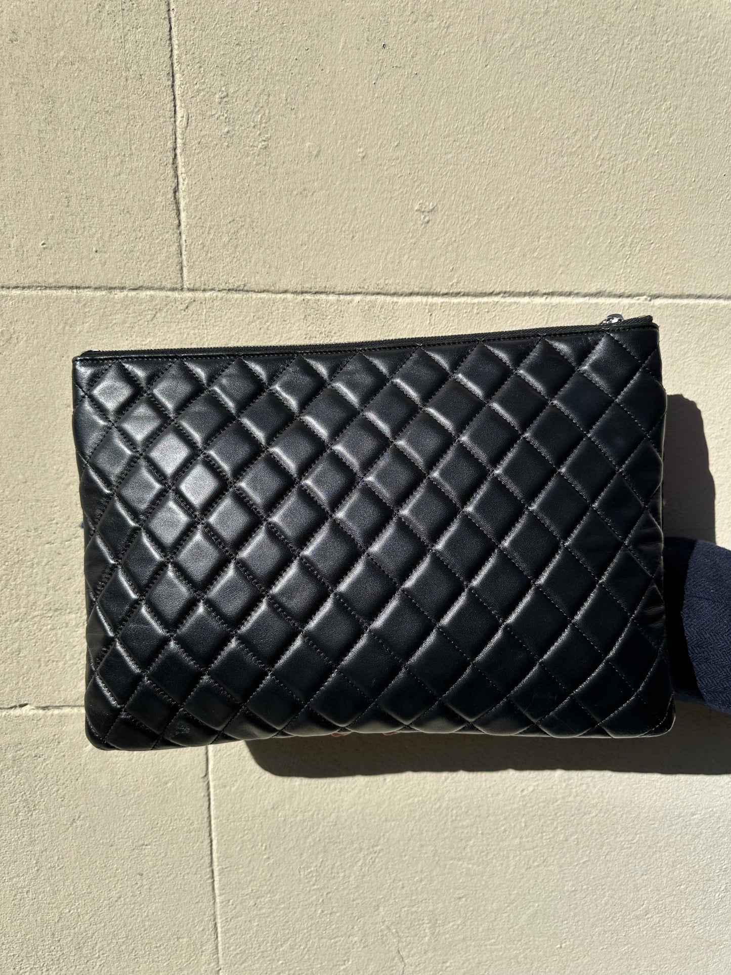 Chanel Blue Tweed Pouch