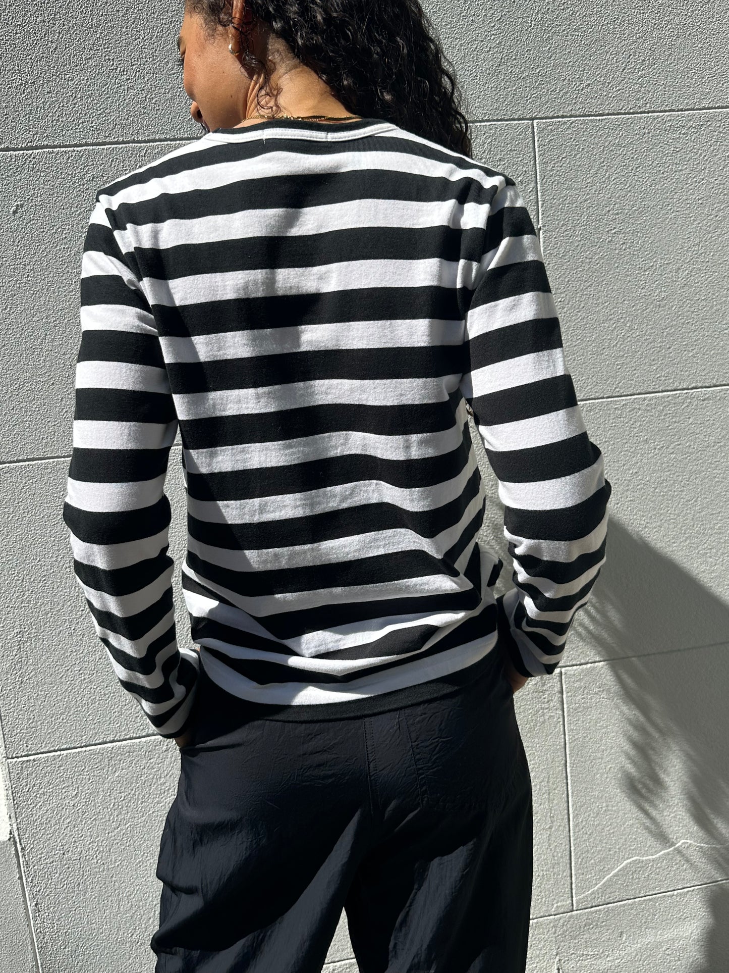 Comme Des Garcon Black Stripe Shirt Size L