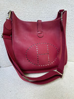 Hermes Evelyn Burgundy Bag