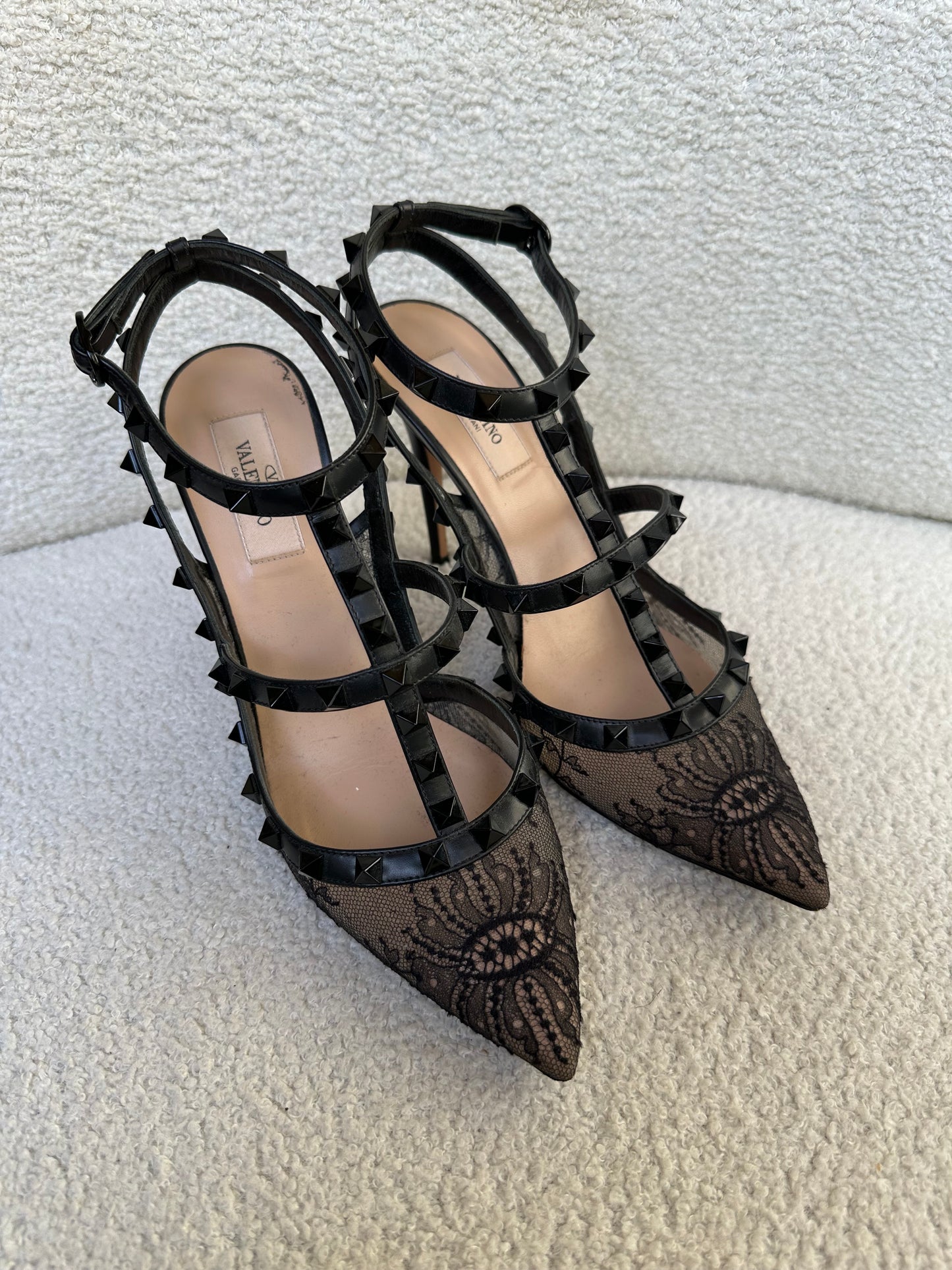 Valentino Mesh Rockstud Heels Size 39