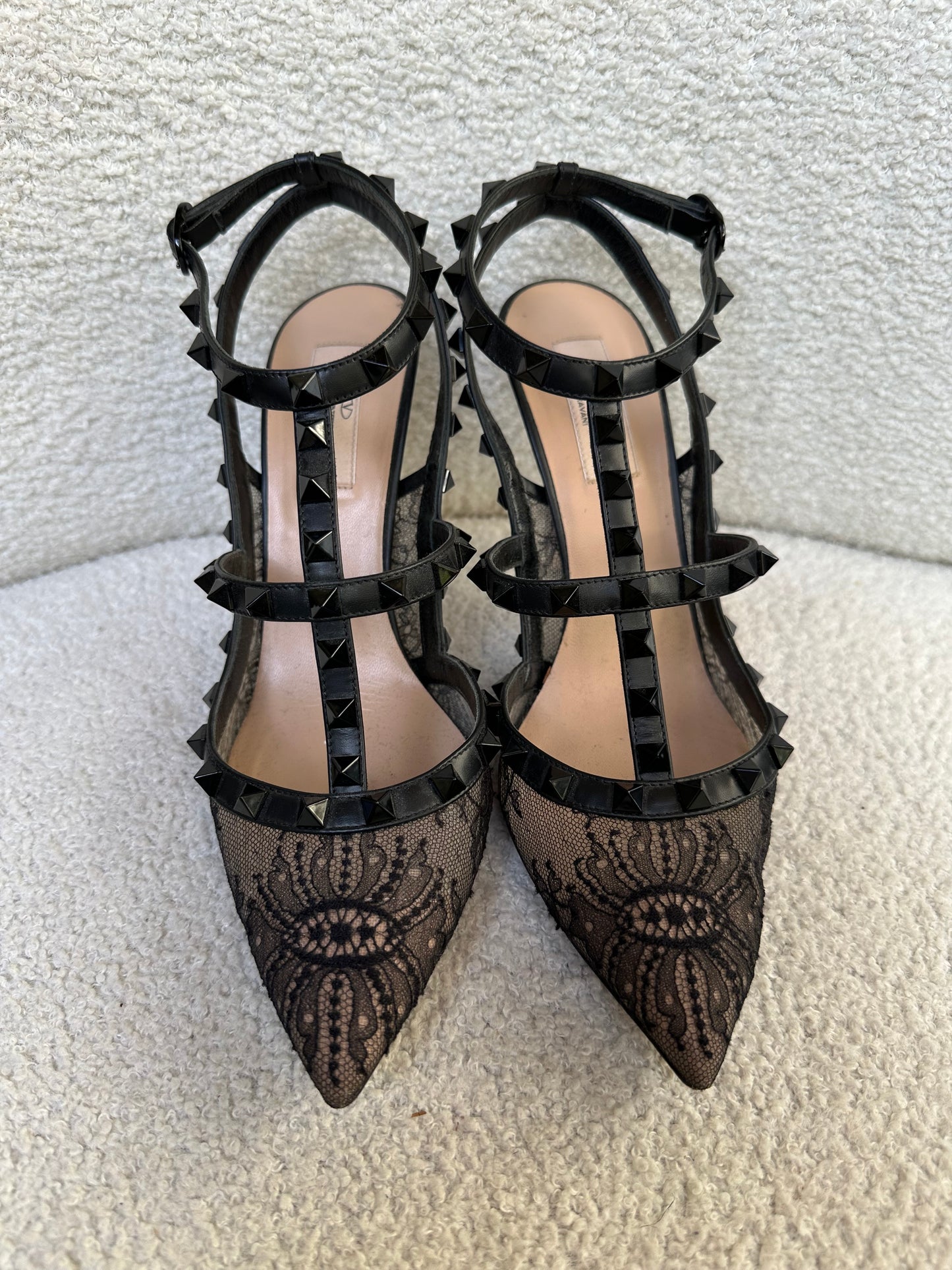 Valentino Mesh Rockstud Heels Size 39