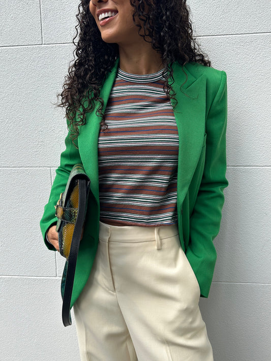 Bassike Short Stripe Tshirt Size L