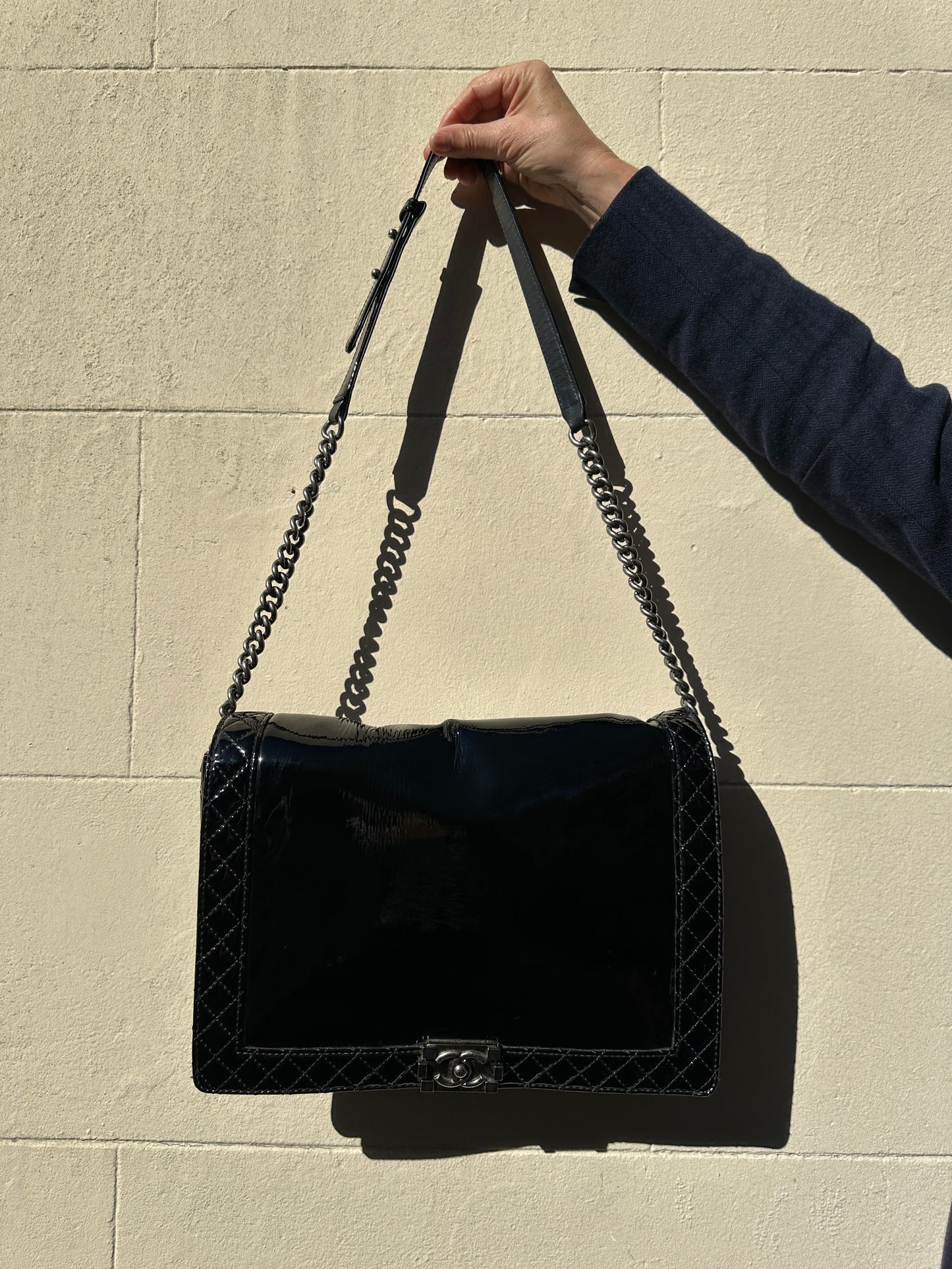 Chanel Boy Black Patent CC Bag