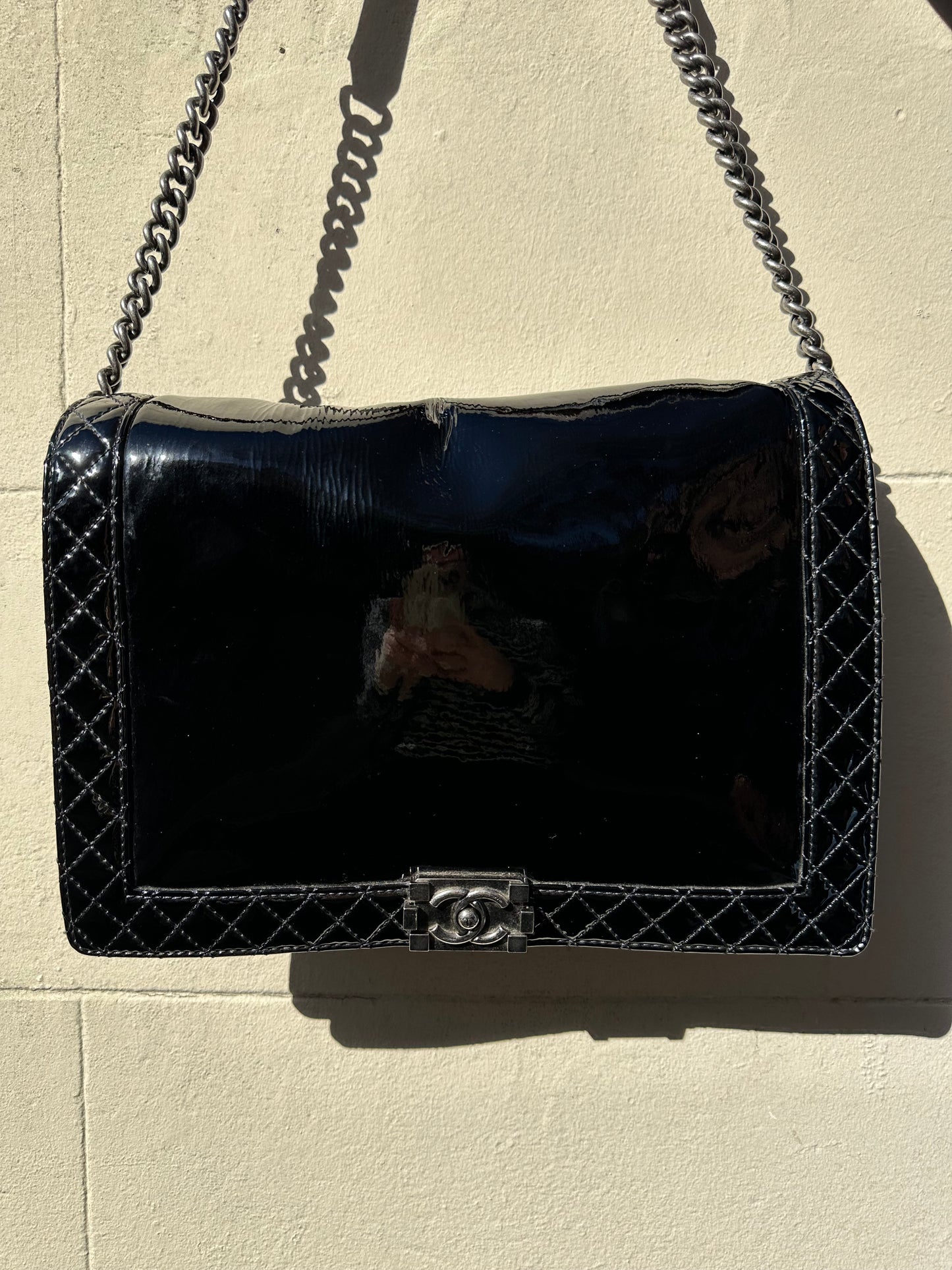 Chanel Boy Black Patent CC Bag