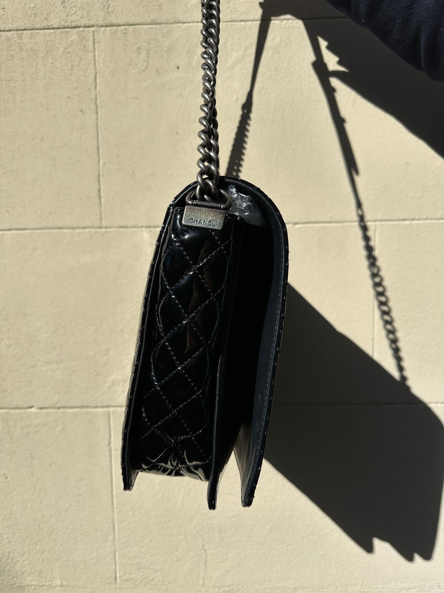 Chanel Boy Black Patent CC Bag