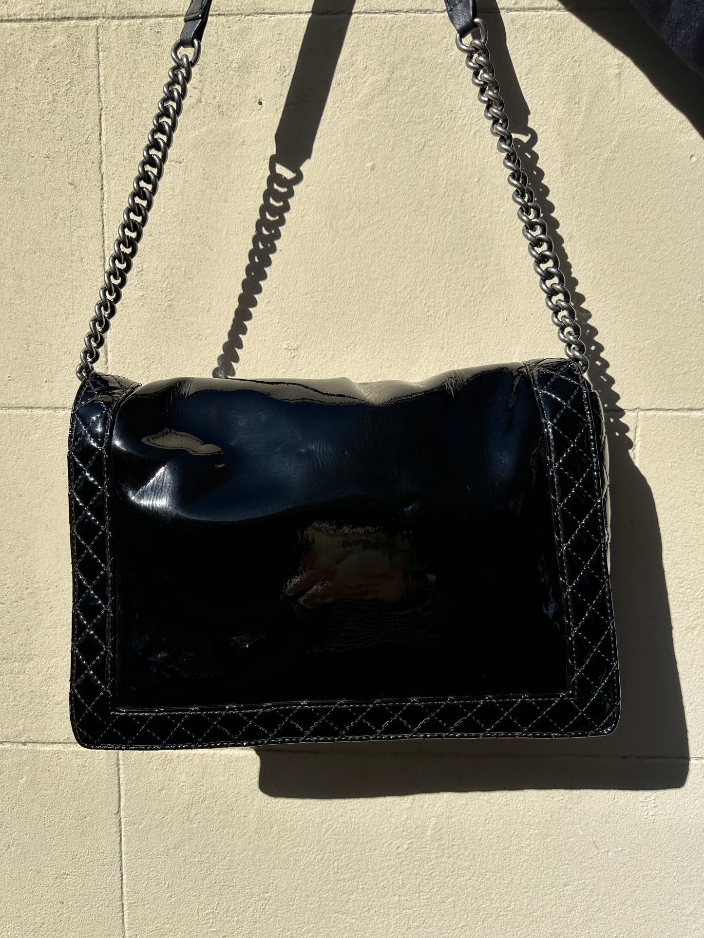 Chanel Boy Black Patent CC Bag