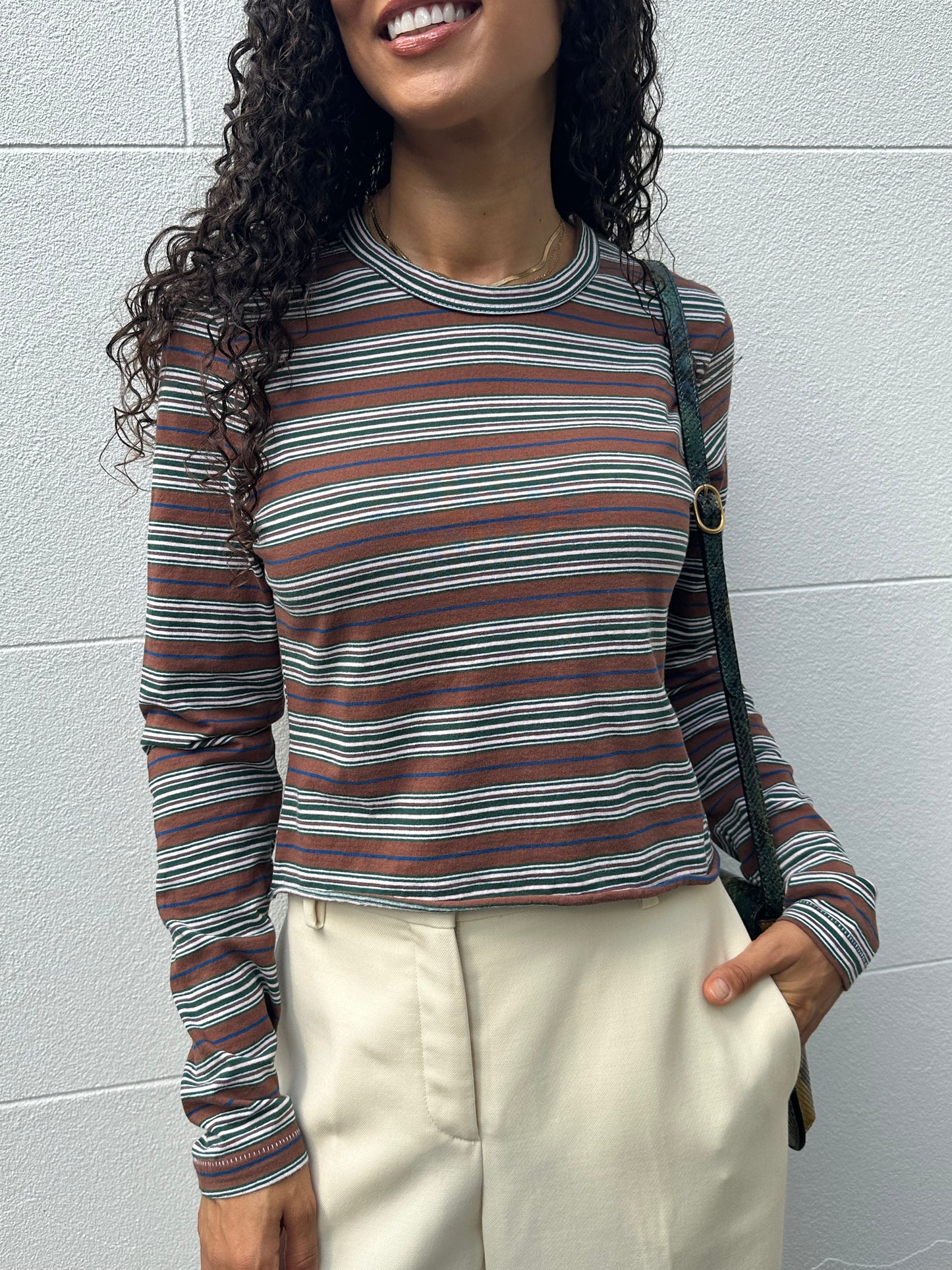 Bassike Short Stripe Tshirt Size L