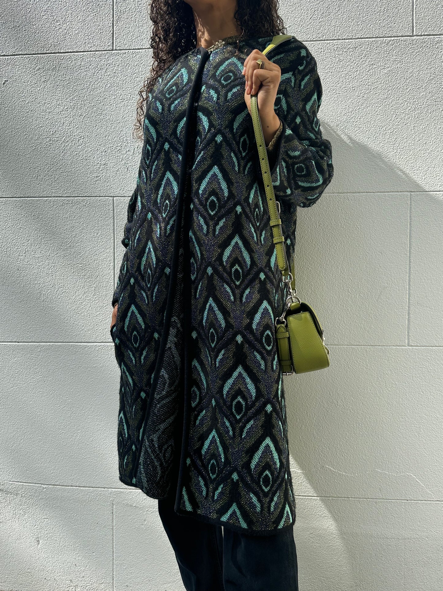 M Missoni Acqua Paisley Long Coat Size 48
