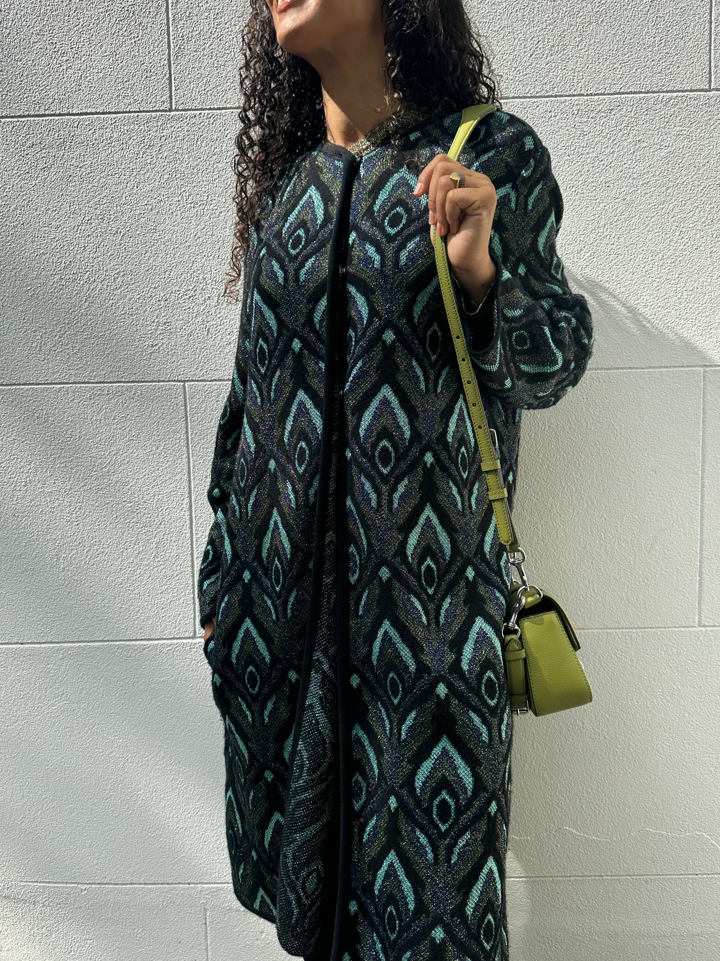 M Missoni Acqua Paisley Long Coat Size 48