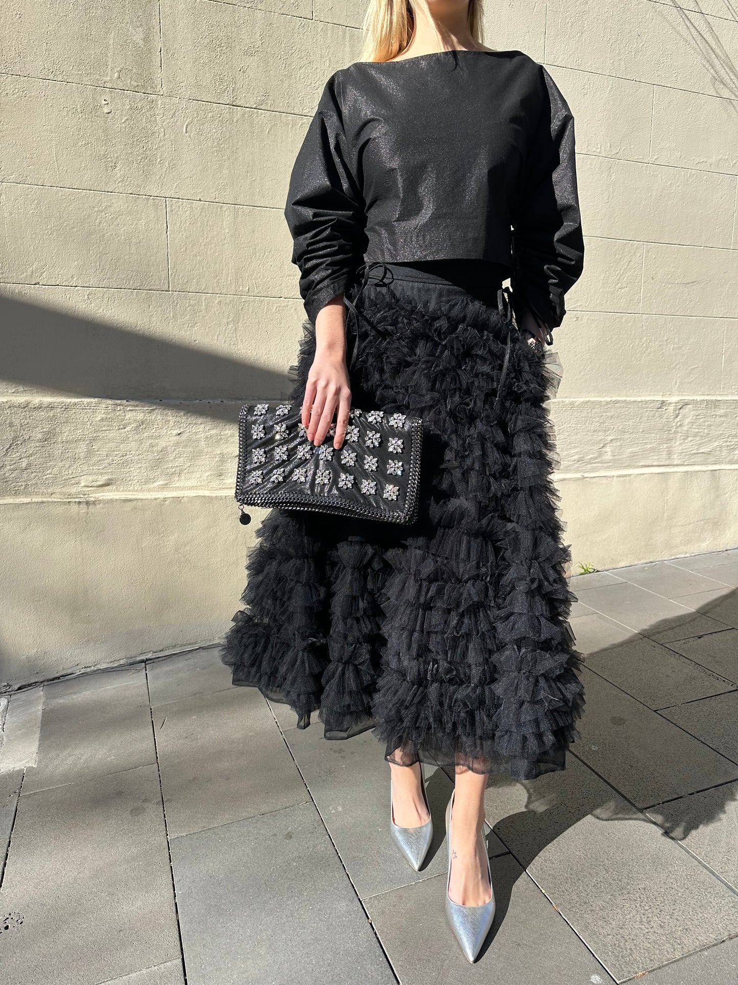 Molly Goddard Black Tulle Skirt Size 10