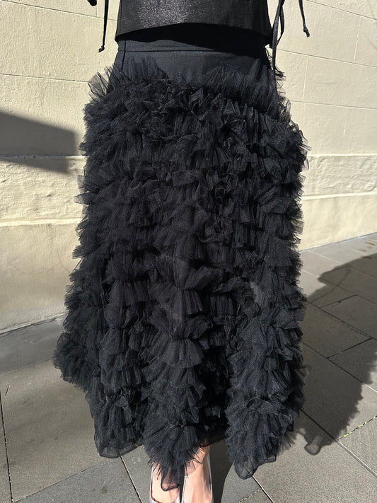Molly Goddard Black Tulle Skirt Size 10