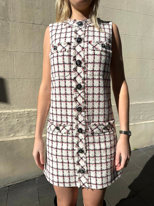 Victoria Beard Tweed Shift Dress Size 0