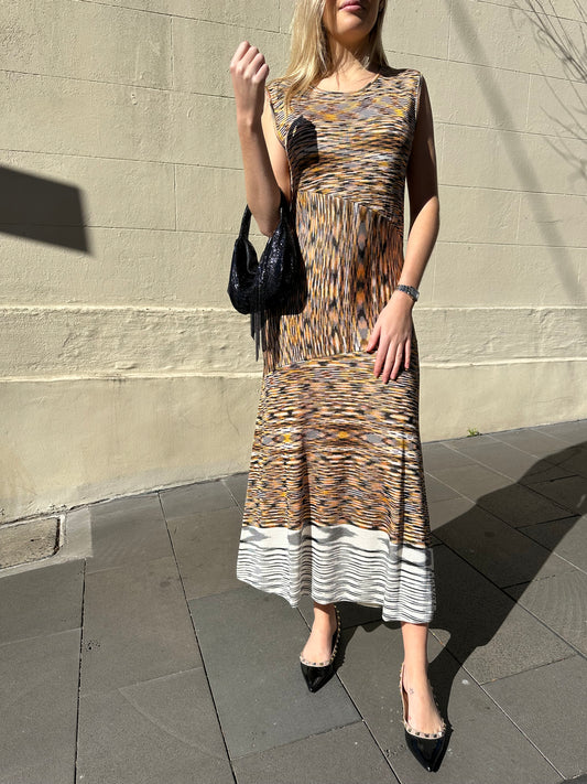 Missoni Orange Stripe Dress Size 42