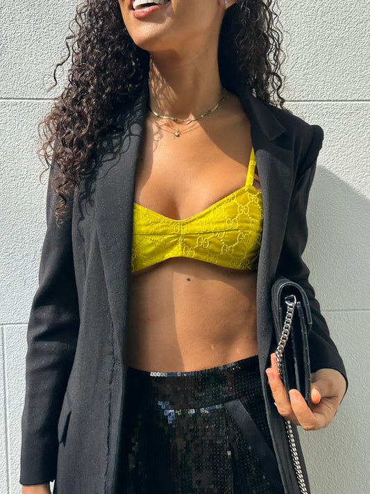 Gucci Bright Yellow Bra Size 38
