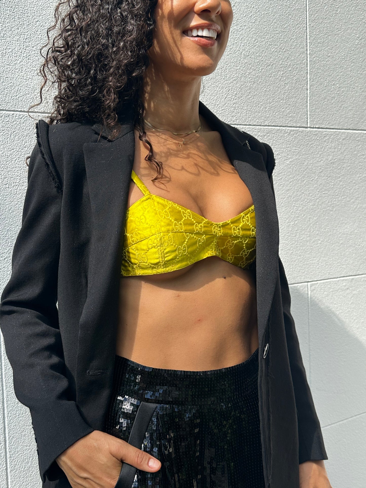 Gucci Bright Yellow Bra Size 38