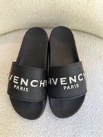 Givenchy Black Logo Slides Size 41