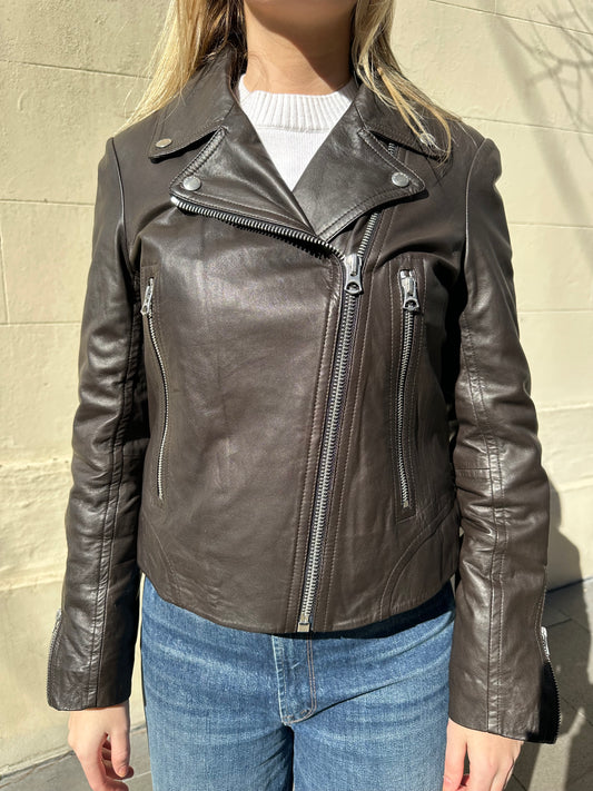 Rag & Bone Brown Leather Jacket Size M