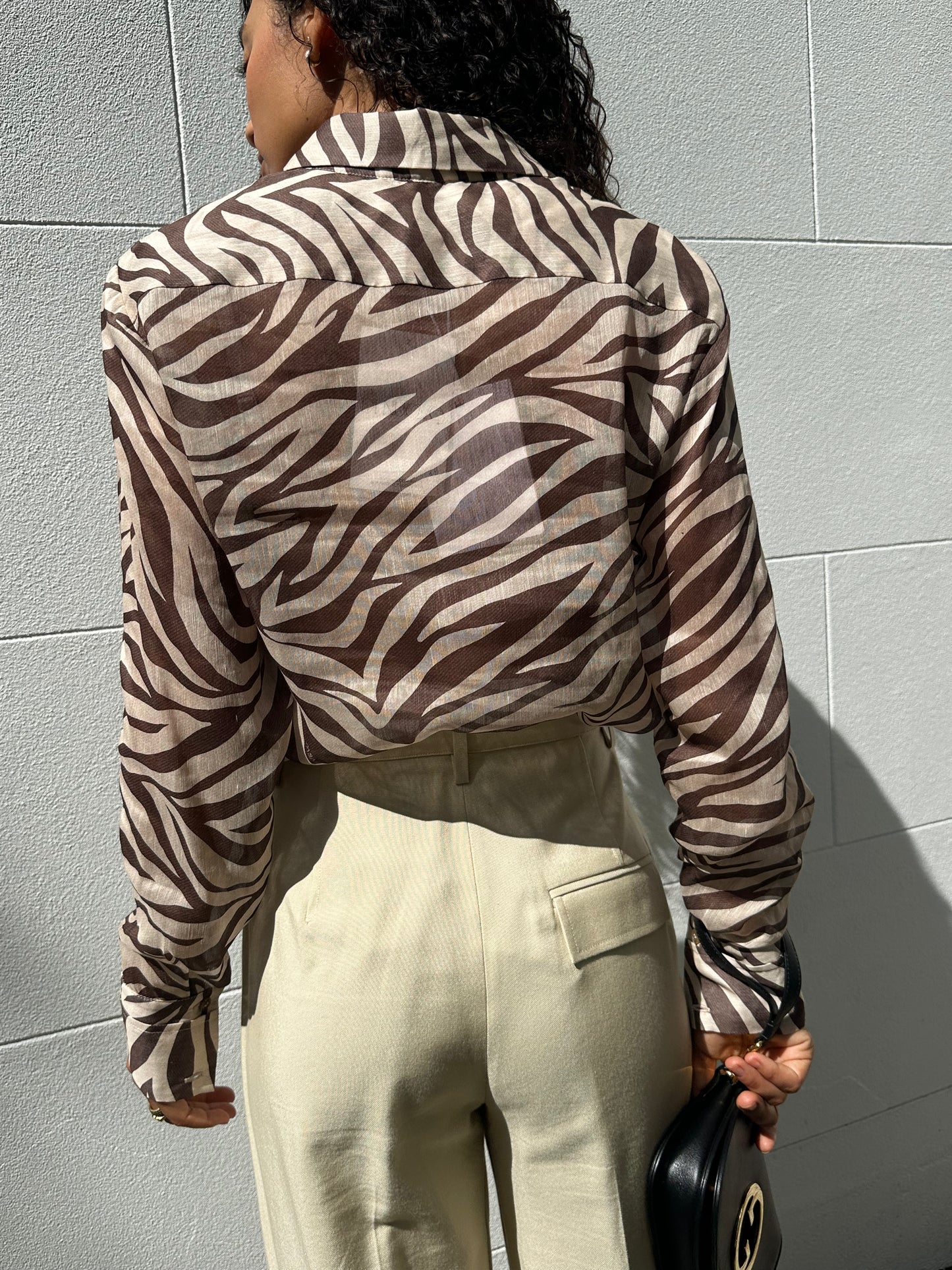 Viktoria and Woods Brown Cream Linen Size 00