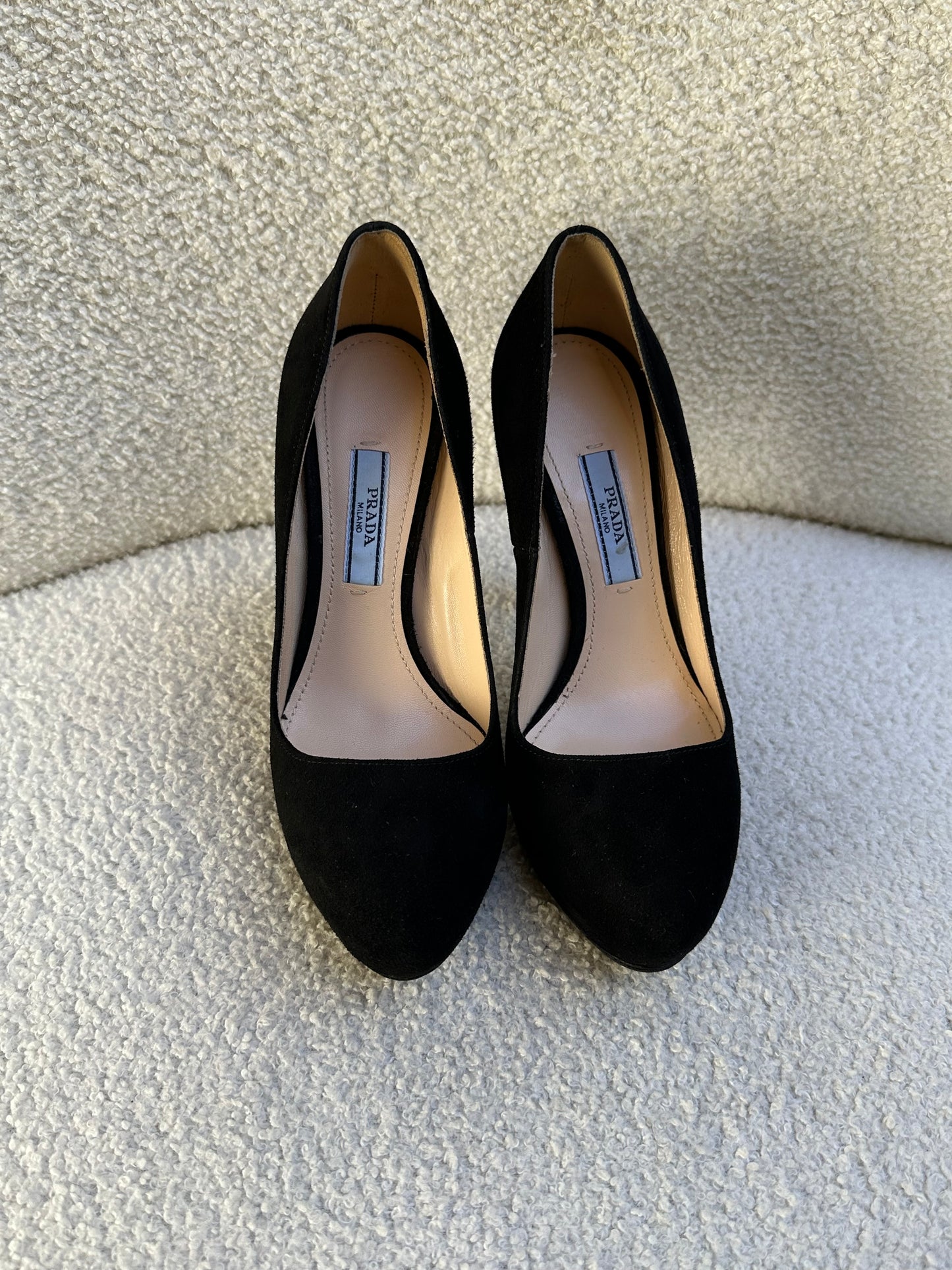 Prada Black Suede Pumps Size 35