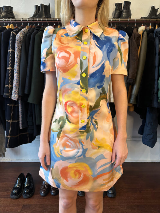 Leo Lin Floral Mini Dress Size 8
