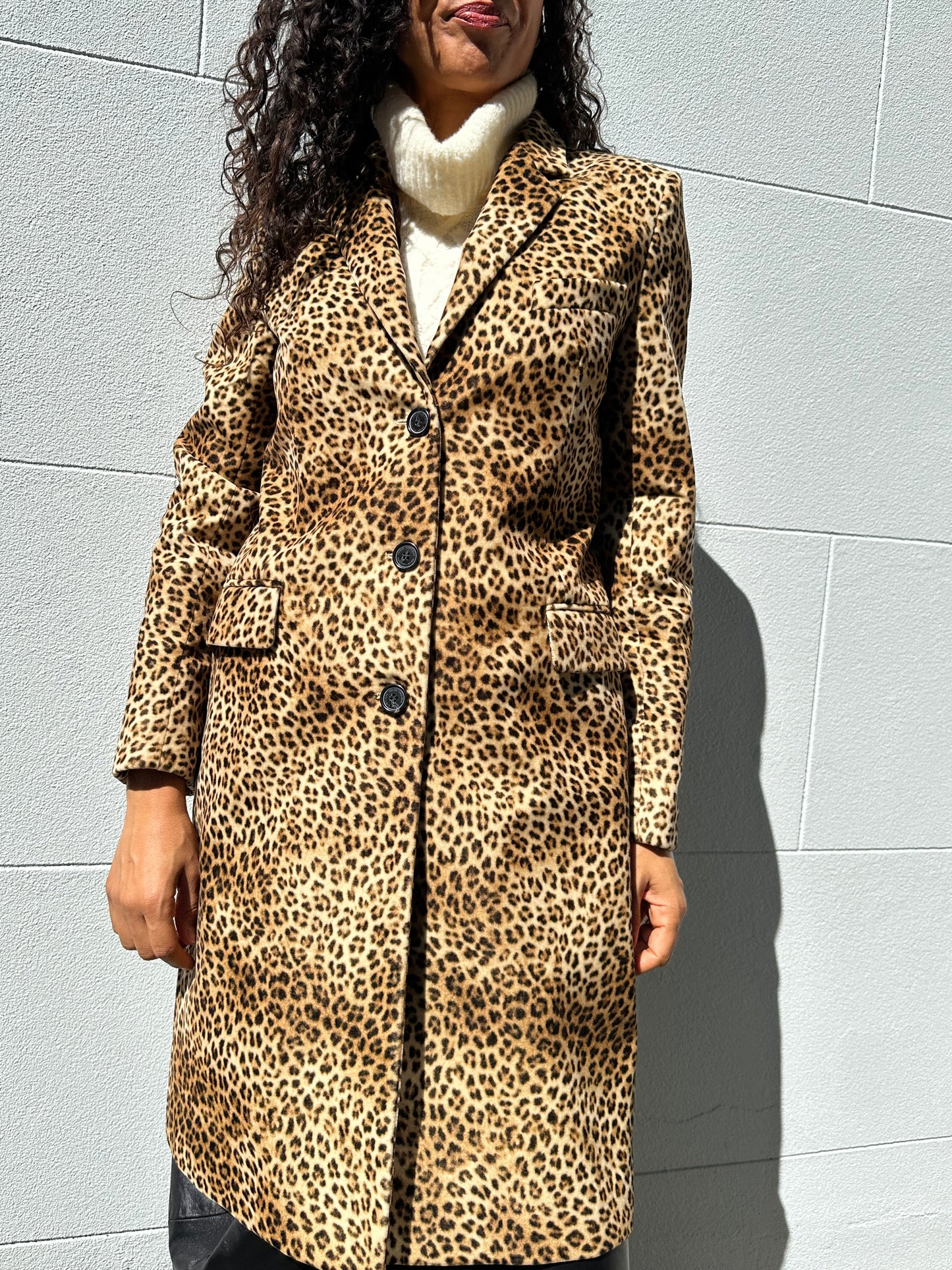 Nili Lotan Leopard Coat Size US 6