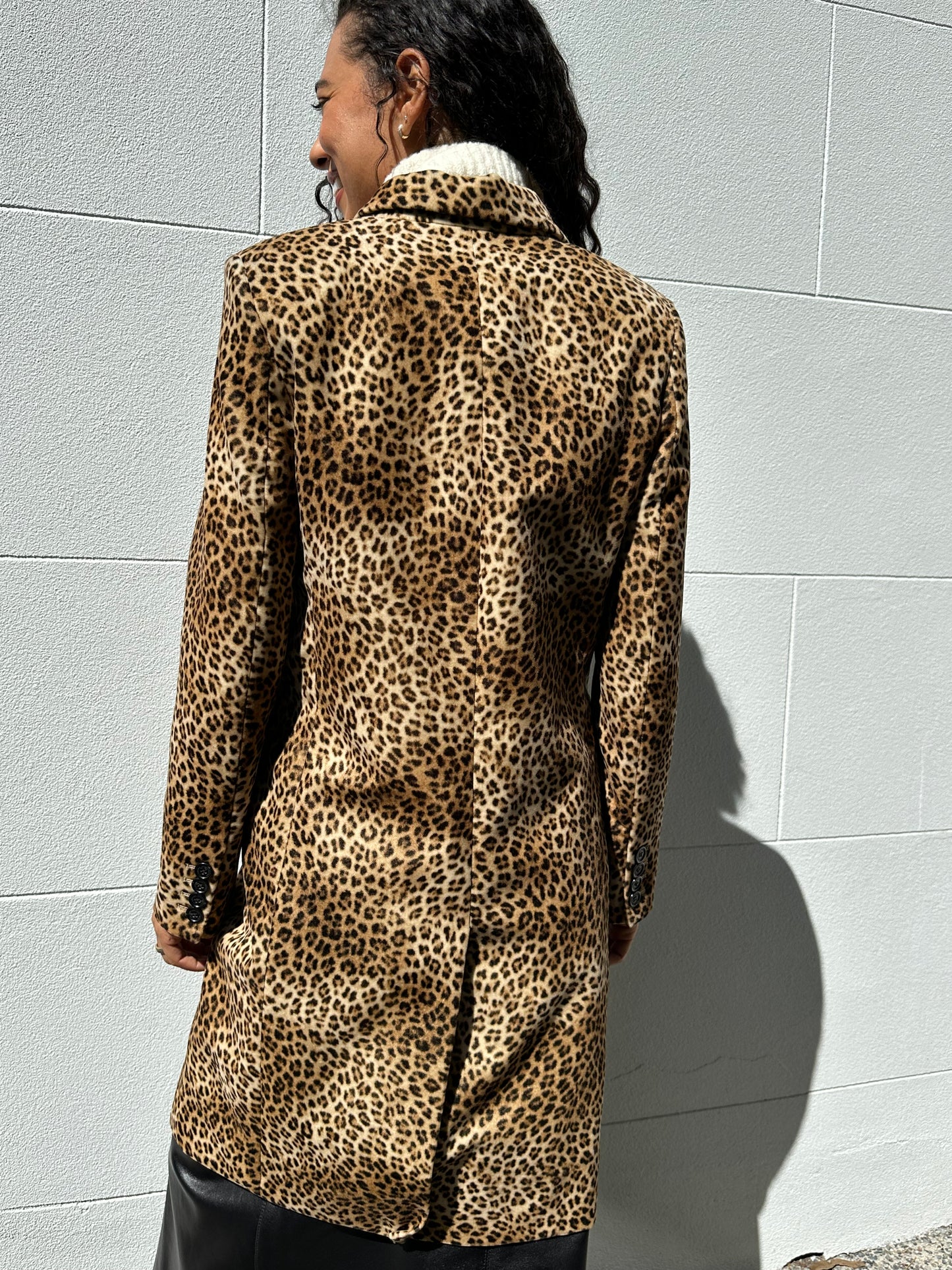 Nili Lotan Leopard Coat Size US 6