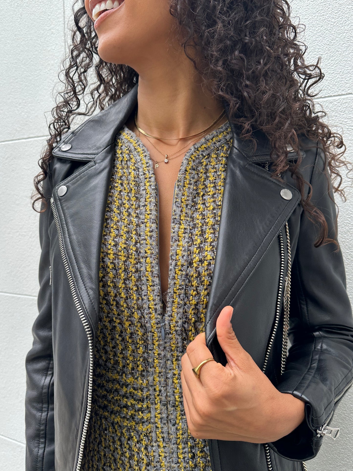 Rag And Bone Black Leather Biker Jacket Size XXS