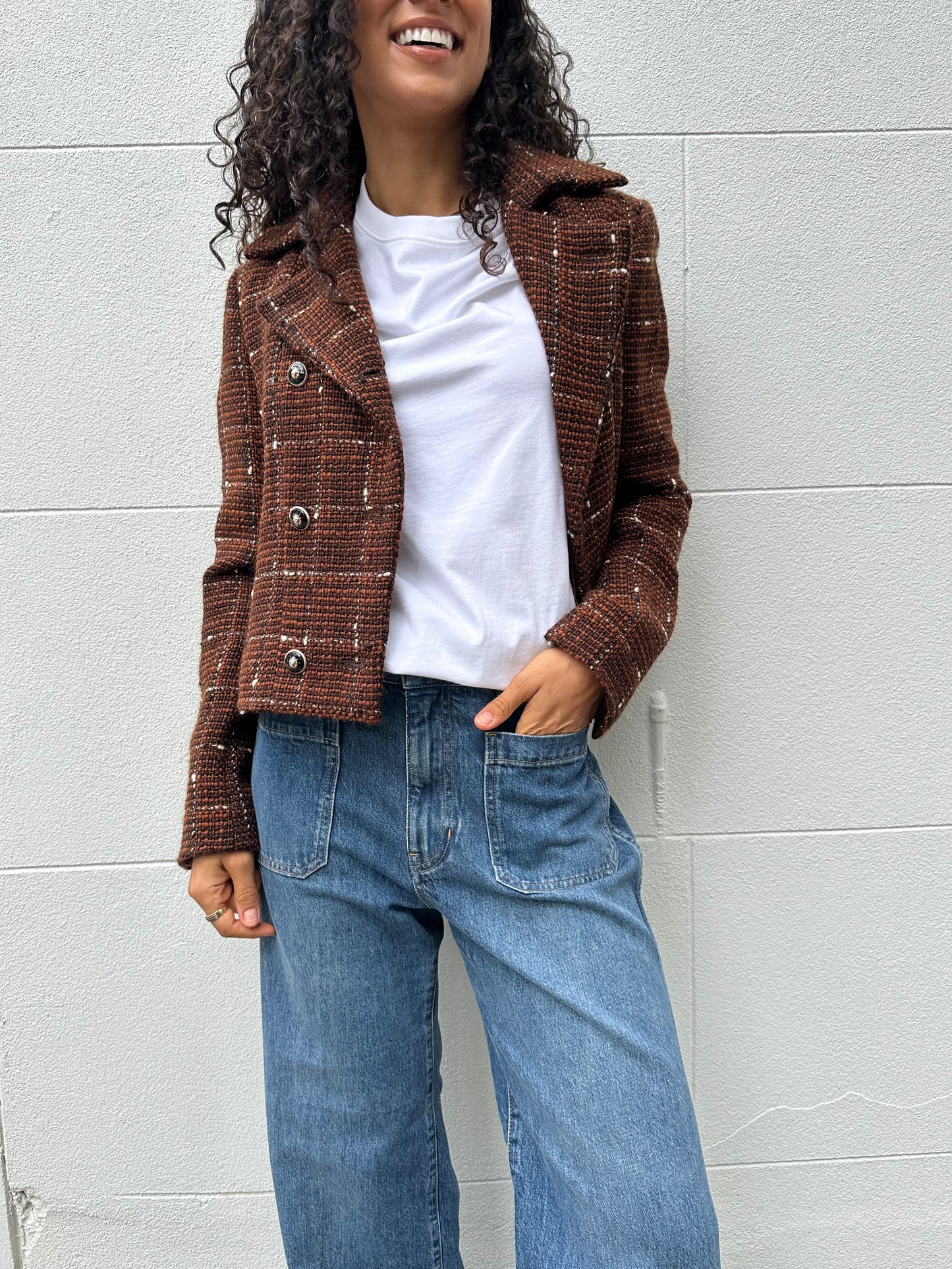 Chanel Rust Tweed Jacket Size 40
