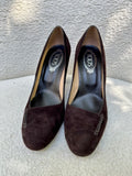 Tods Chocolate Suede Heels Size 40