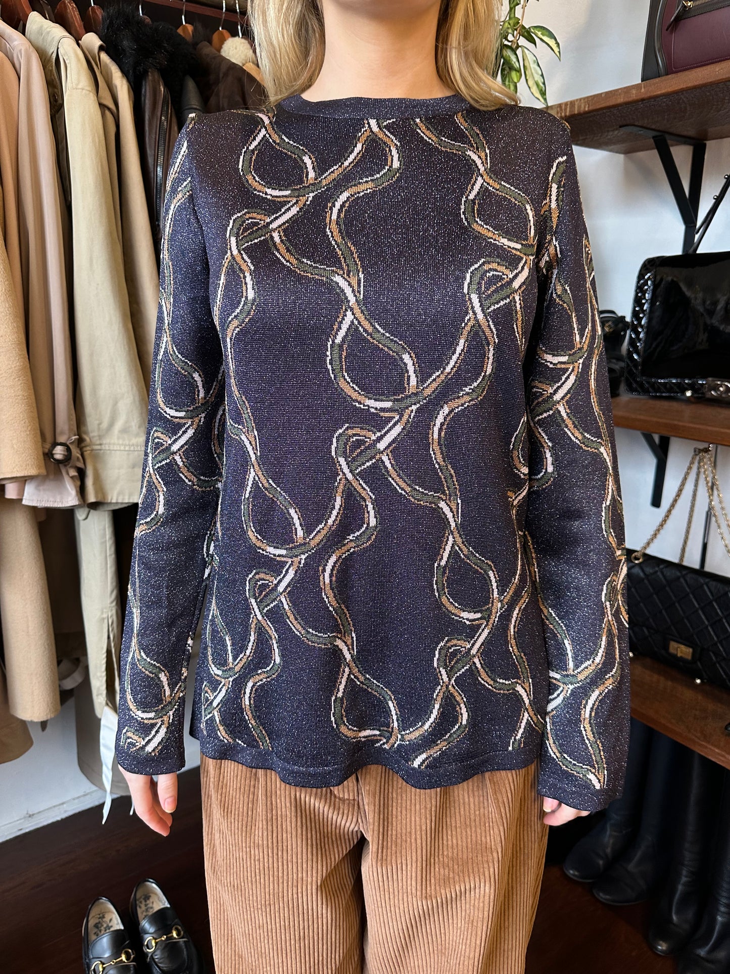 APC Purple Glitter Knit Size M