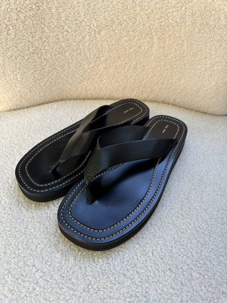 The Row Ginza Leather Platform Slides Size 41.5