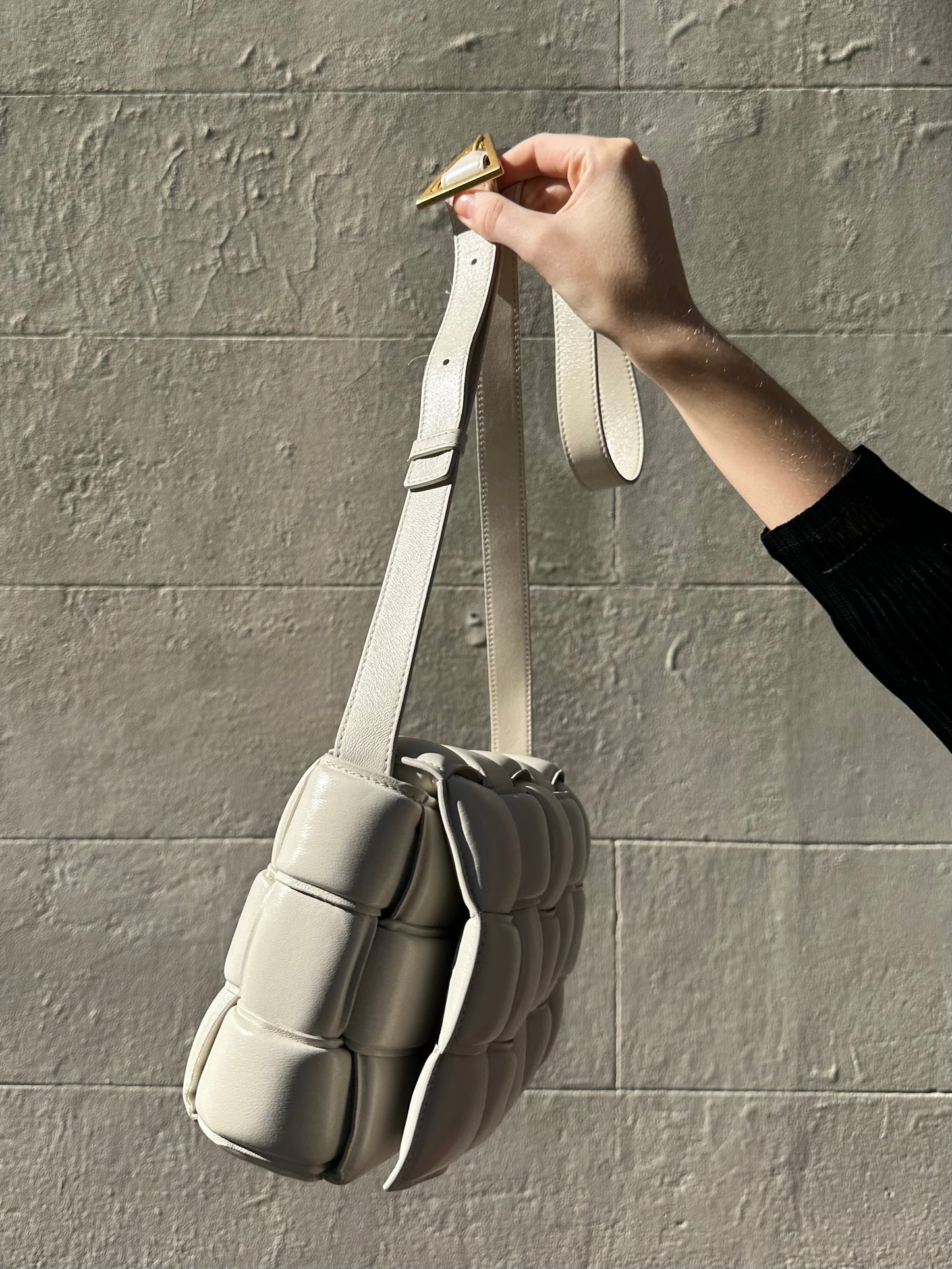 Bottega Veneta Cream Casette Bag