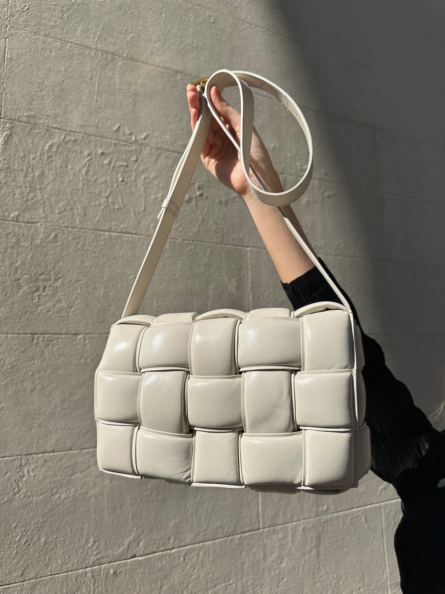 Bottega Veneta Cream Casette Bag