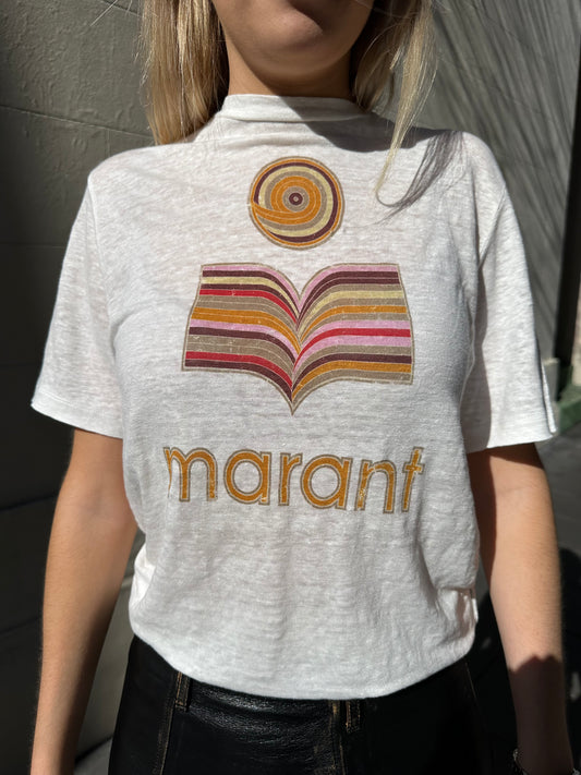 Isabel Marant Logo White Shirt Size XS