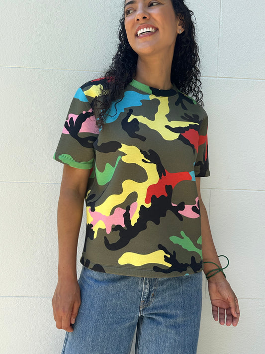 Valentino Camo Vivid T-Shirt Size S