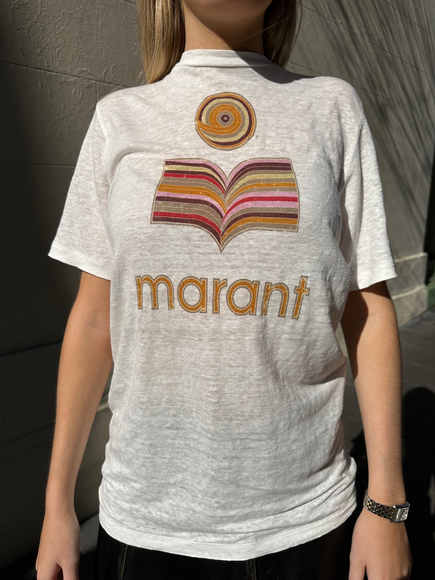 Isabel Marant Logo White Shirt Size XS