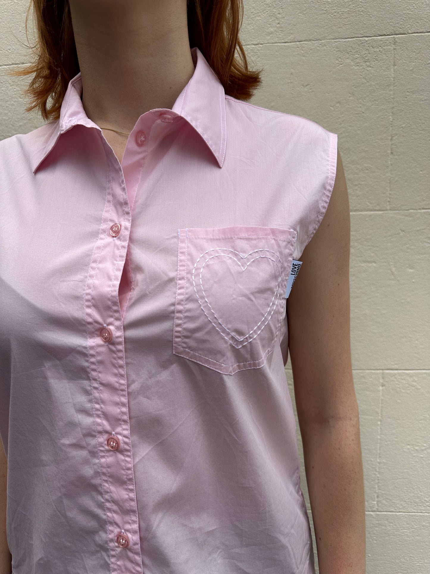 Moschino Pink Sleeveless Shirt Size 42