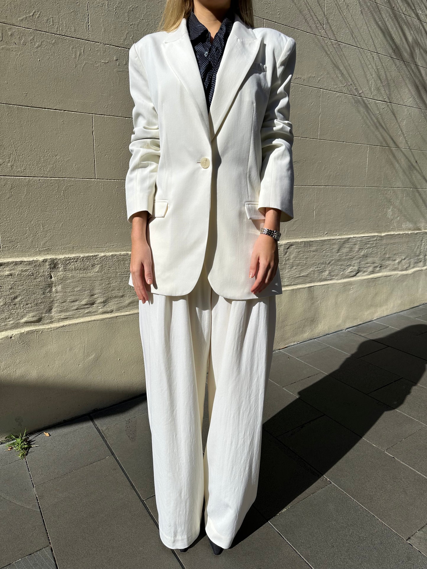 St Agni Cream Pant Suit Size M