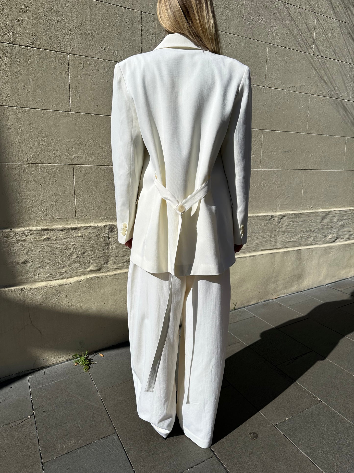 St Agni Cream Pant Suit Size M