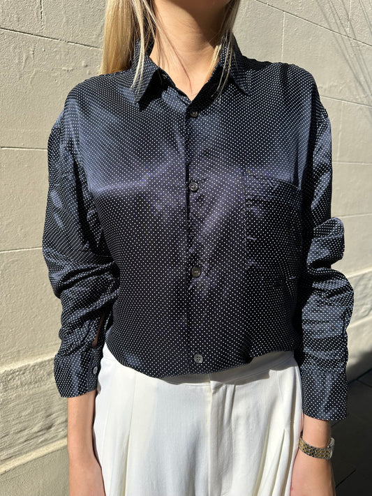 Comme des Garcons Blue Spot Shirt Size S