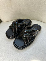 Proenza Schouler Black Patent Slides Size 38