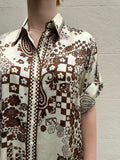 Alemais Brown Print Shirt Size 8