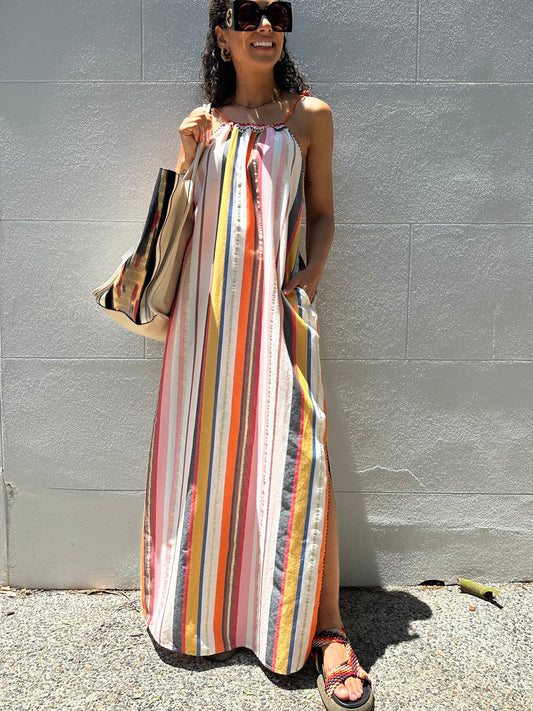 Ilio Nema Stripe Sundress Size M