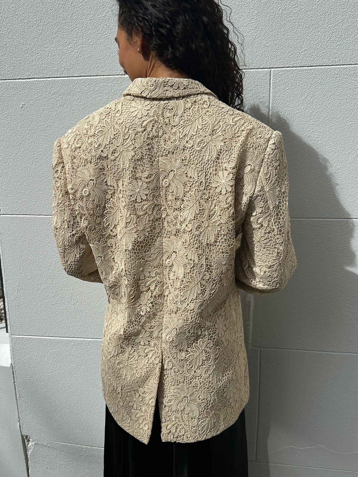 Scanlan Theodore Cream Lace Blazer Size 8