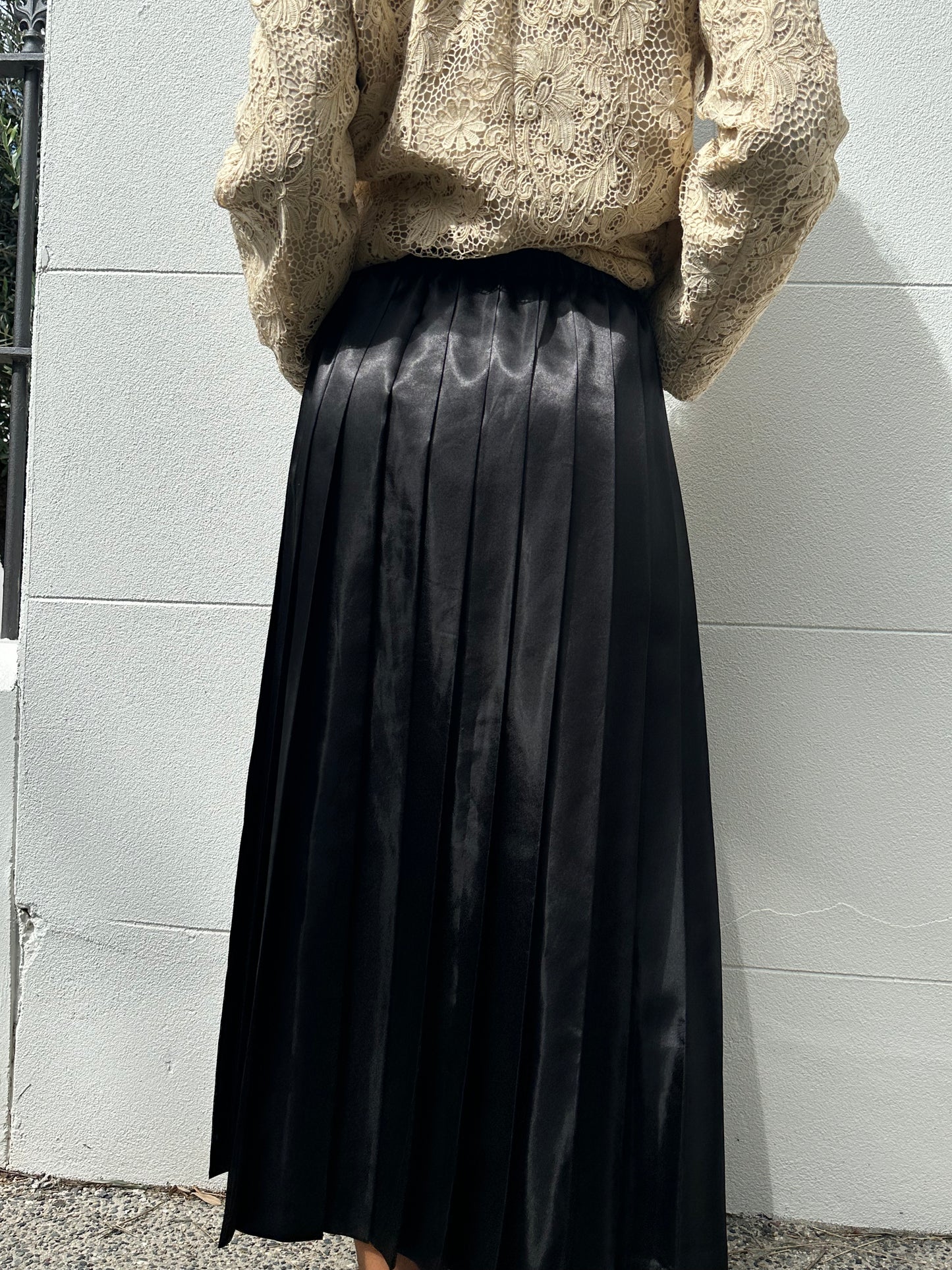 Junya Watanabe Black Pleat Skirt Size M