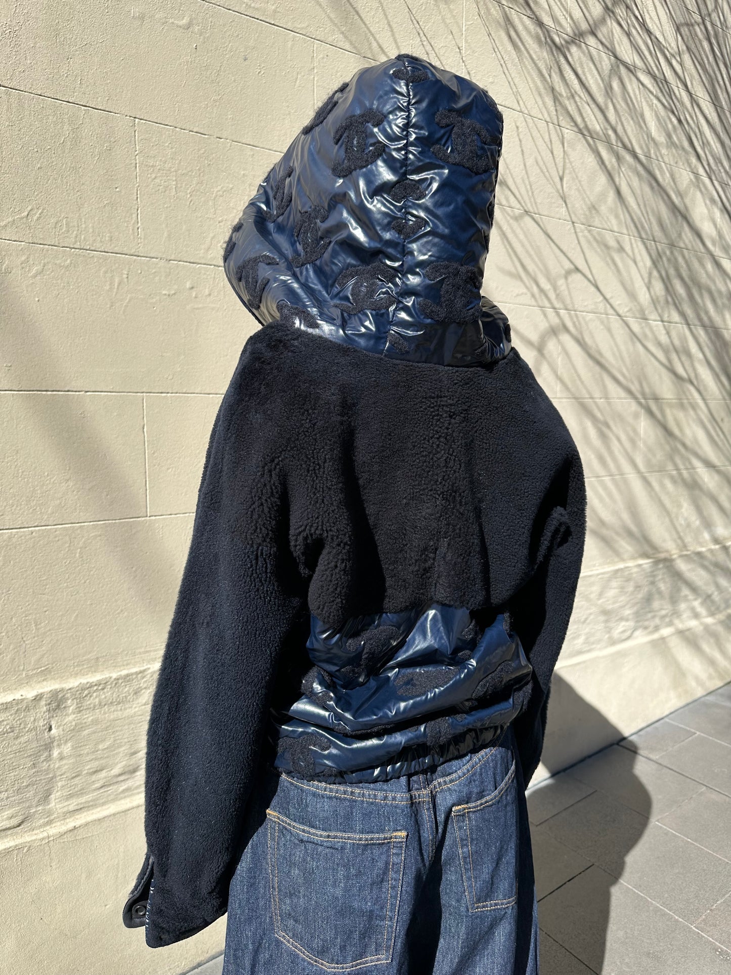 Chanel Navy Puffer Jacket Size 38