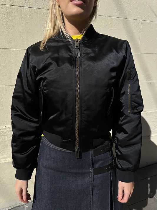 Balenciaga Black Bomber Jacket Size S