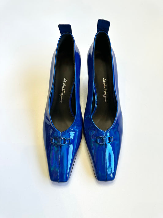 Salvatore Ferragamo Electric Blue Pumps Size 35.5