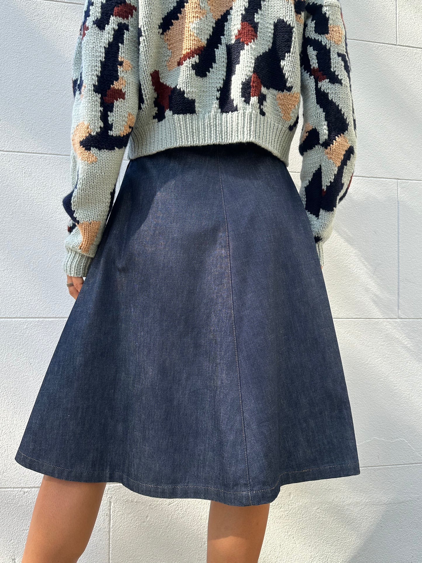 Prada Full Length Denim Skirt Size 42
