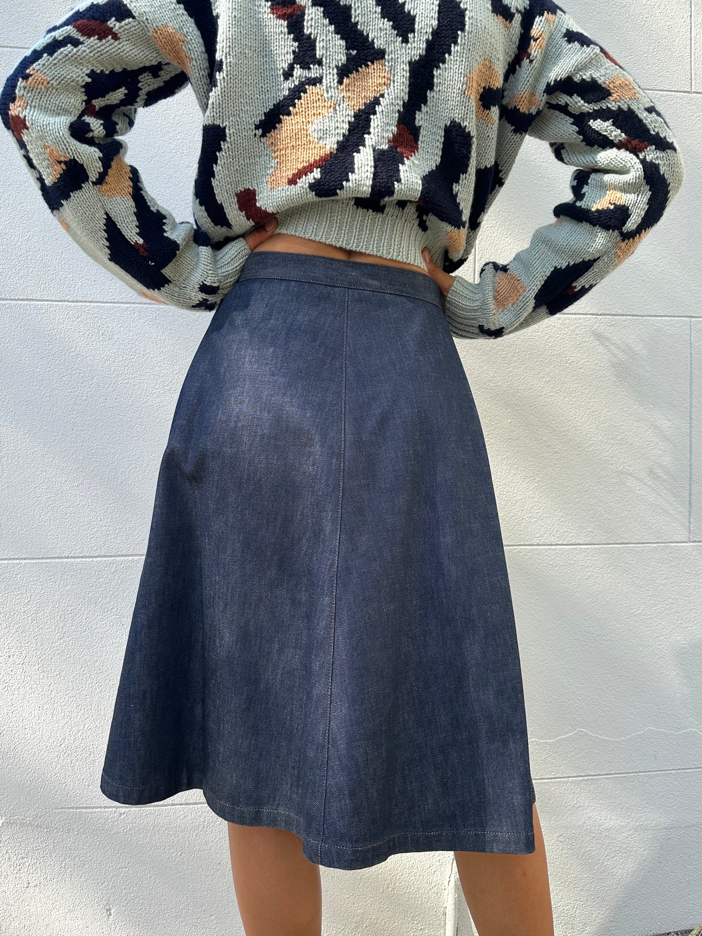 Prada Full Length Denim Skirt Size 42
